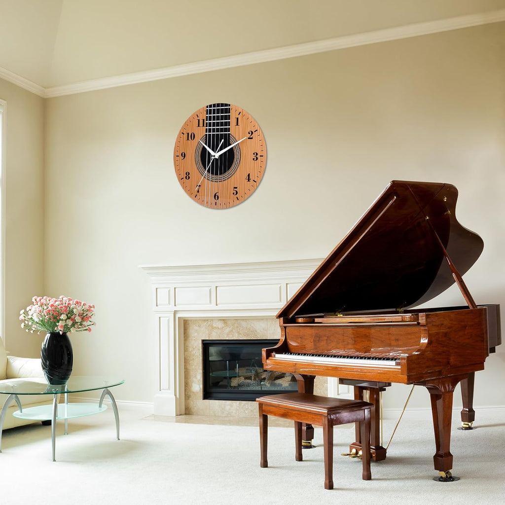 Battery Operated Wood Wall Clock — 12" - View 8