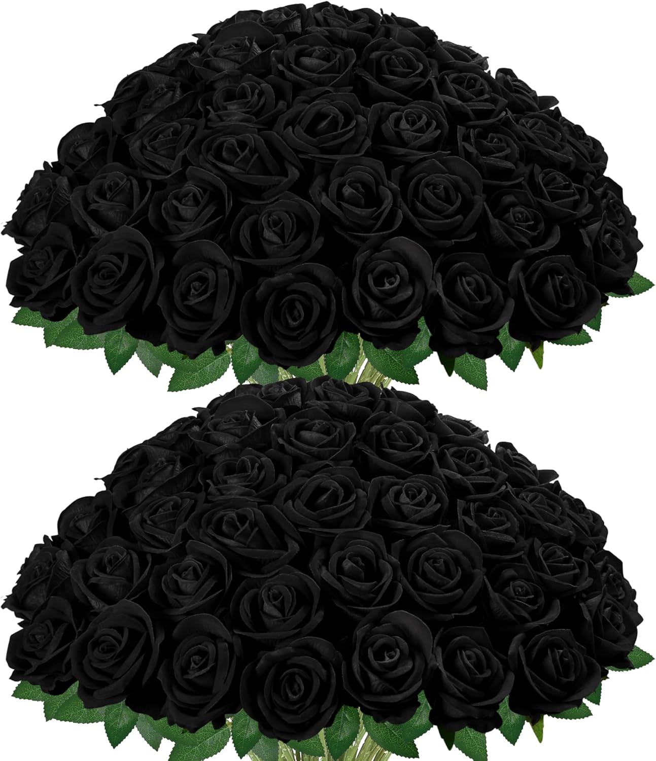 Velvet Luxe Black Artificial Flowers — Black
