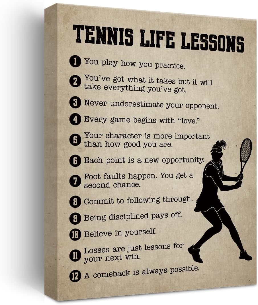 Framed Metal Canvas Wall Art — Tennis01