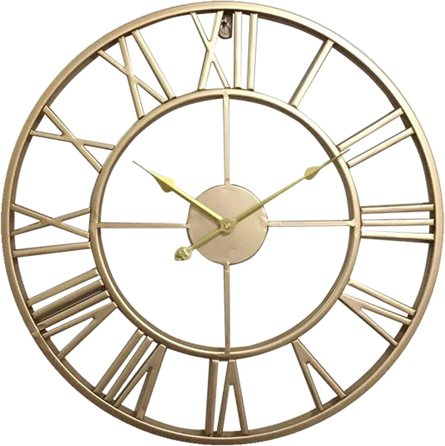 Oversized Farmhouse Black Clock — 30" — Gold