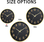 Battery Operated Luxe Beige Wall Clock — 8" - View 5
