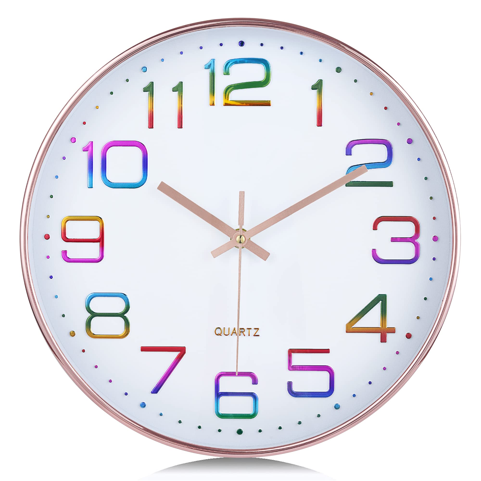 Battery Operated Luxe Black Wall Clock — 12"