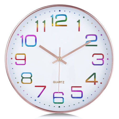 Battery Operated Luxe Black Wall Clock — 12"