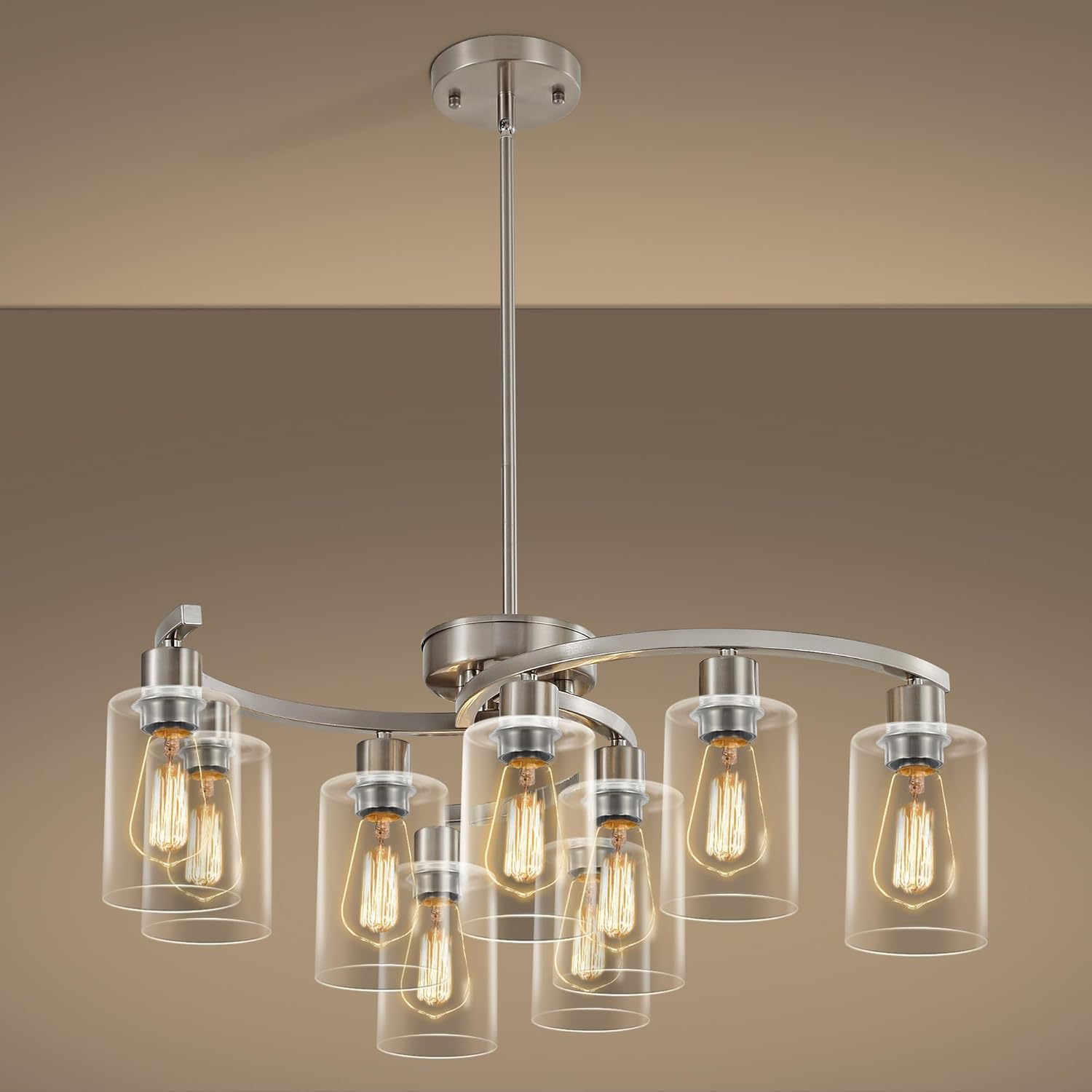 Farmhouse Black Chandelier — 9-Light — 29.5n/9-Light