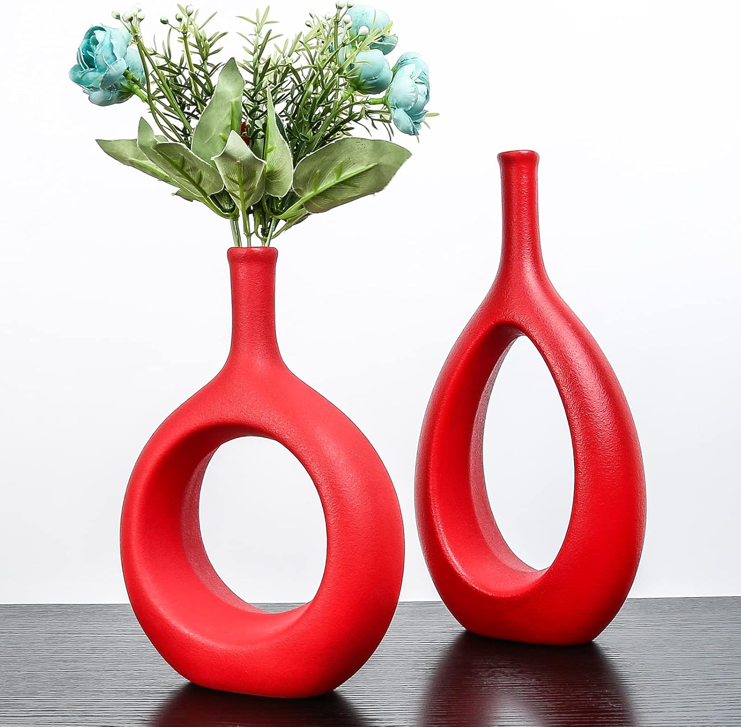 Modern Ceramic Decorative Vase — Set of 2 - View 8