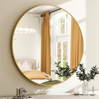 Round Luxe Black Wall Mirror — 32" - View 2