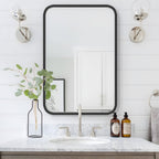Framed Wood Mirror — 18"