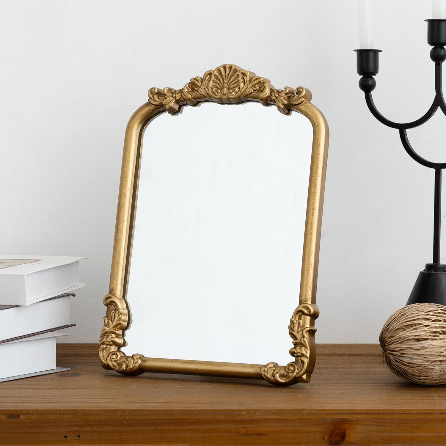 Vintage Luxe Gold Mirror — 30" — 12"L x 8.5"W