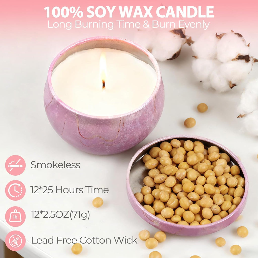 Soy Wax Metal Scented Candle - View 3
