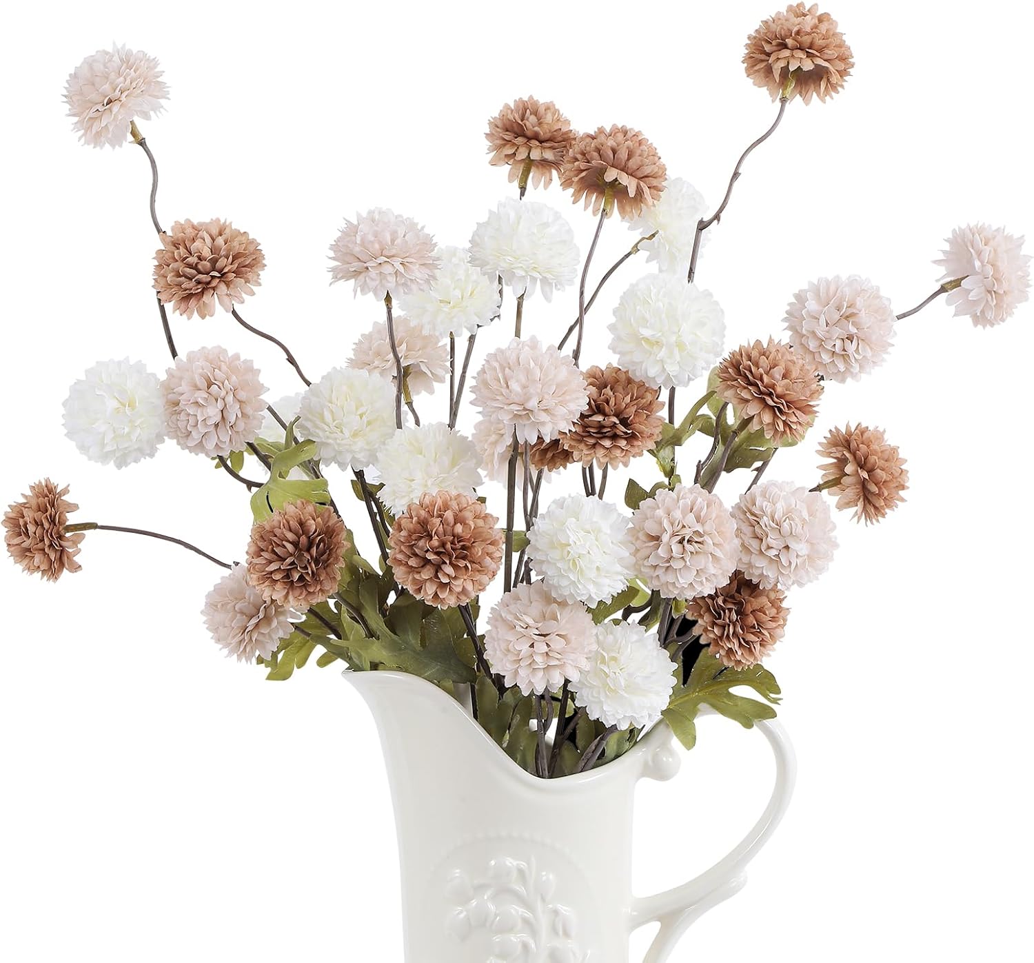 Beige Artificial Flowers — 9pcs