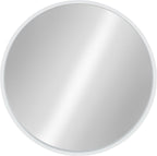 Round Modern Wood Wall Mirror — 21.6" - View 2