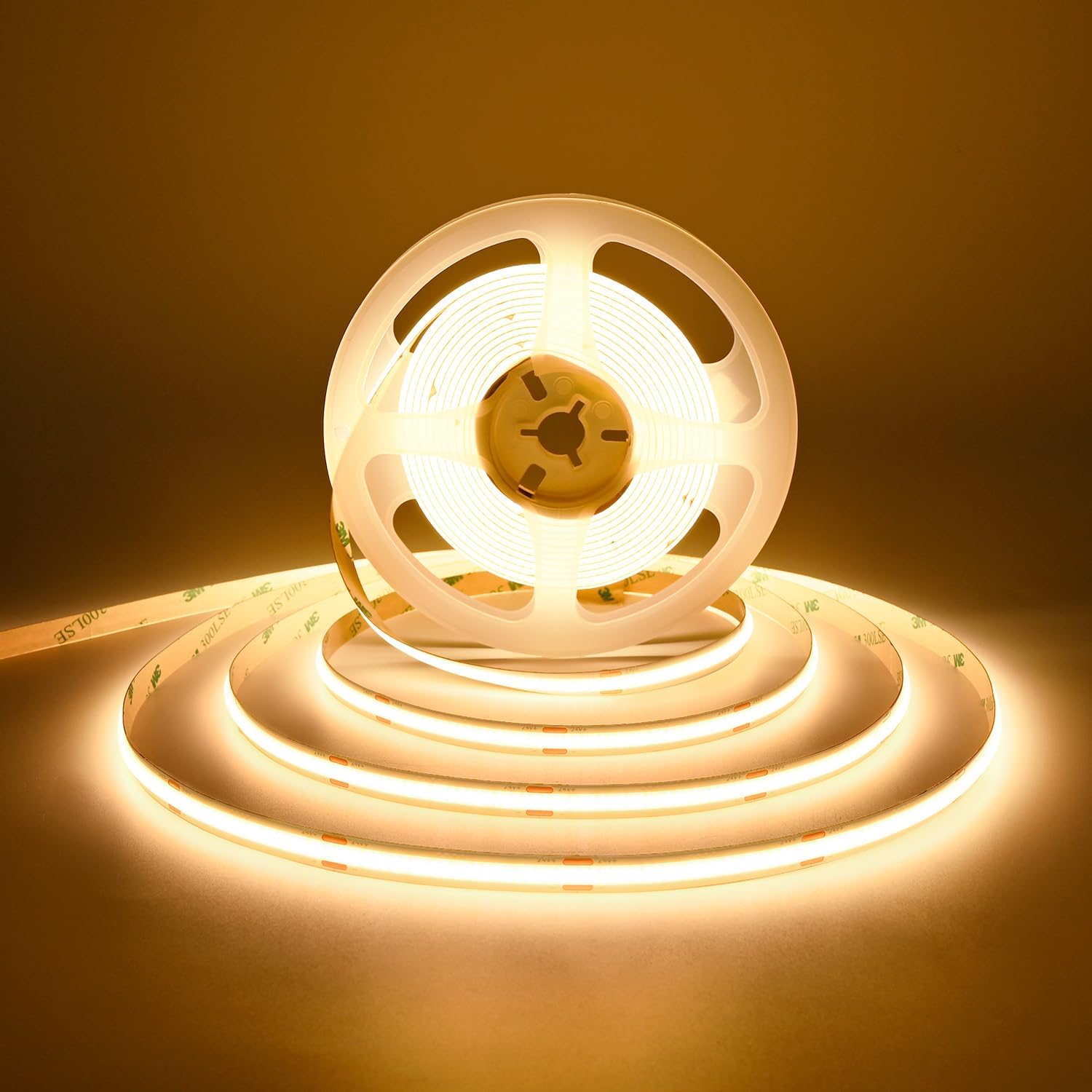 Dimmable Beige LED Strip Lights — Warm White 3000K