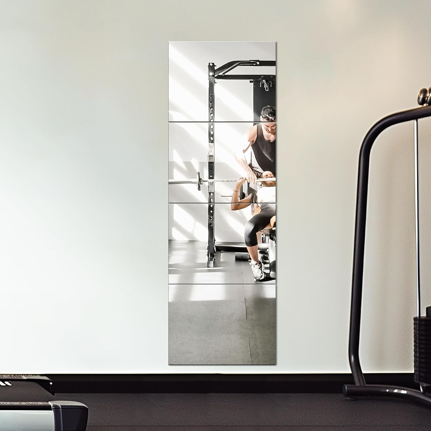 Glass Wall Mirror — 50" — 16''x12''-4PCS