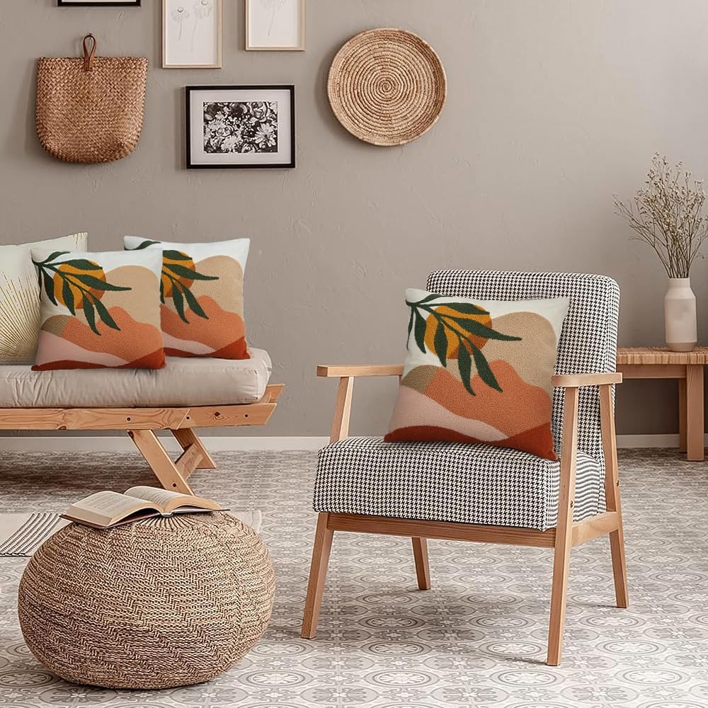 Boho Black Pillow Cover — 18" - View 3