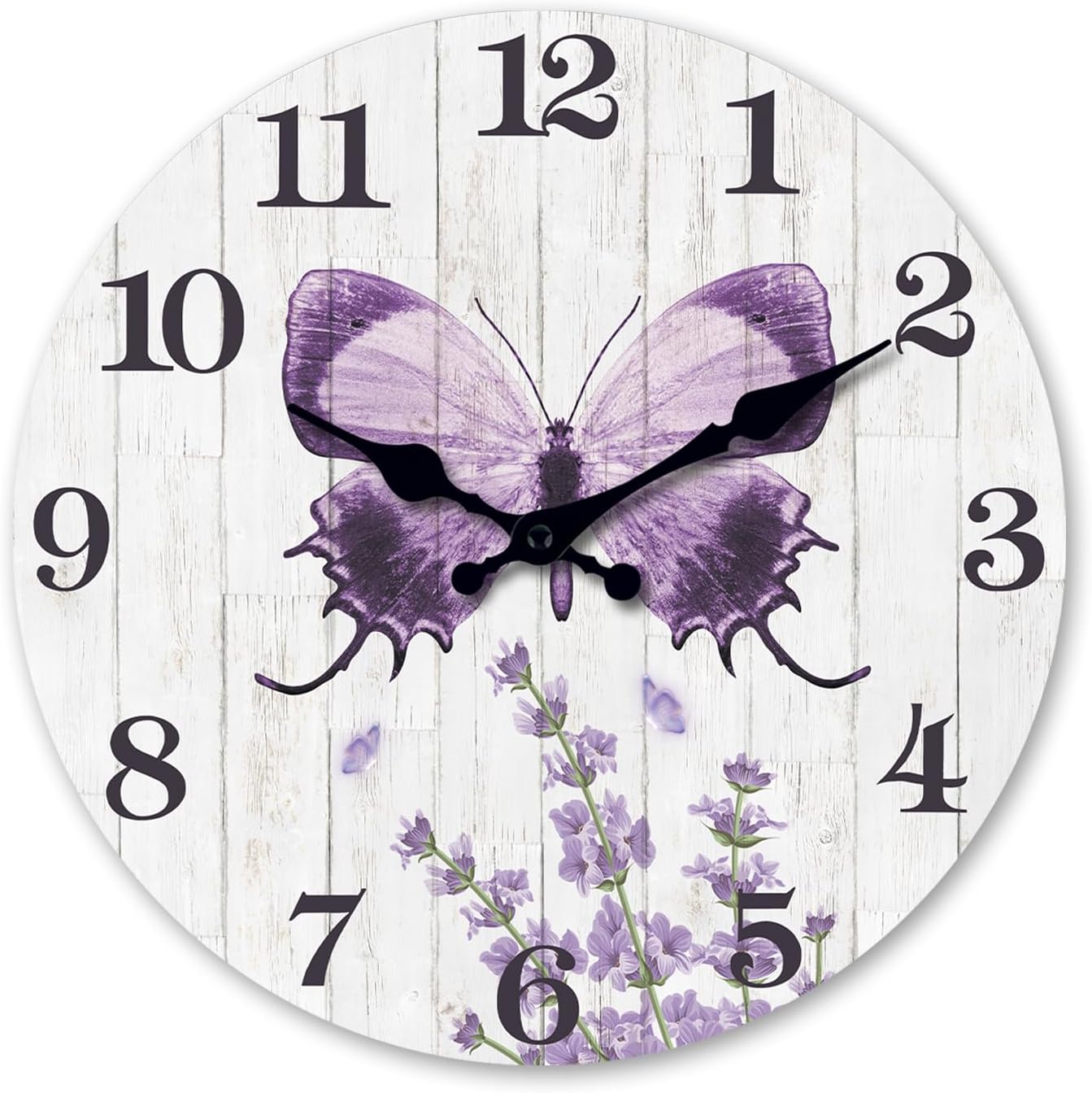 Battery Operated Farmhouse Beige Wall Clock — 16" — 20 Inch