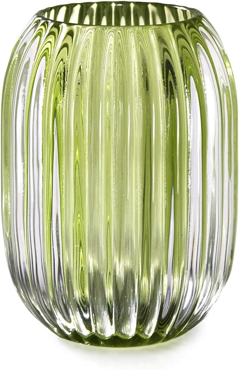 Gold Candle — 3.75" — Optical Green 5" Tall- Set of 12
