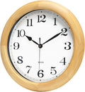 Battery Operated Modern Beige Wall Clock — 14" — 14 inch