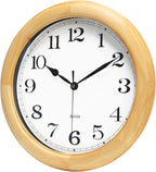 Battery Operated Modern Beige Wall Clock — 14" — 14 inch