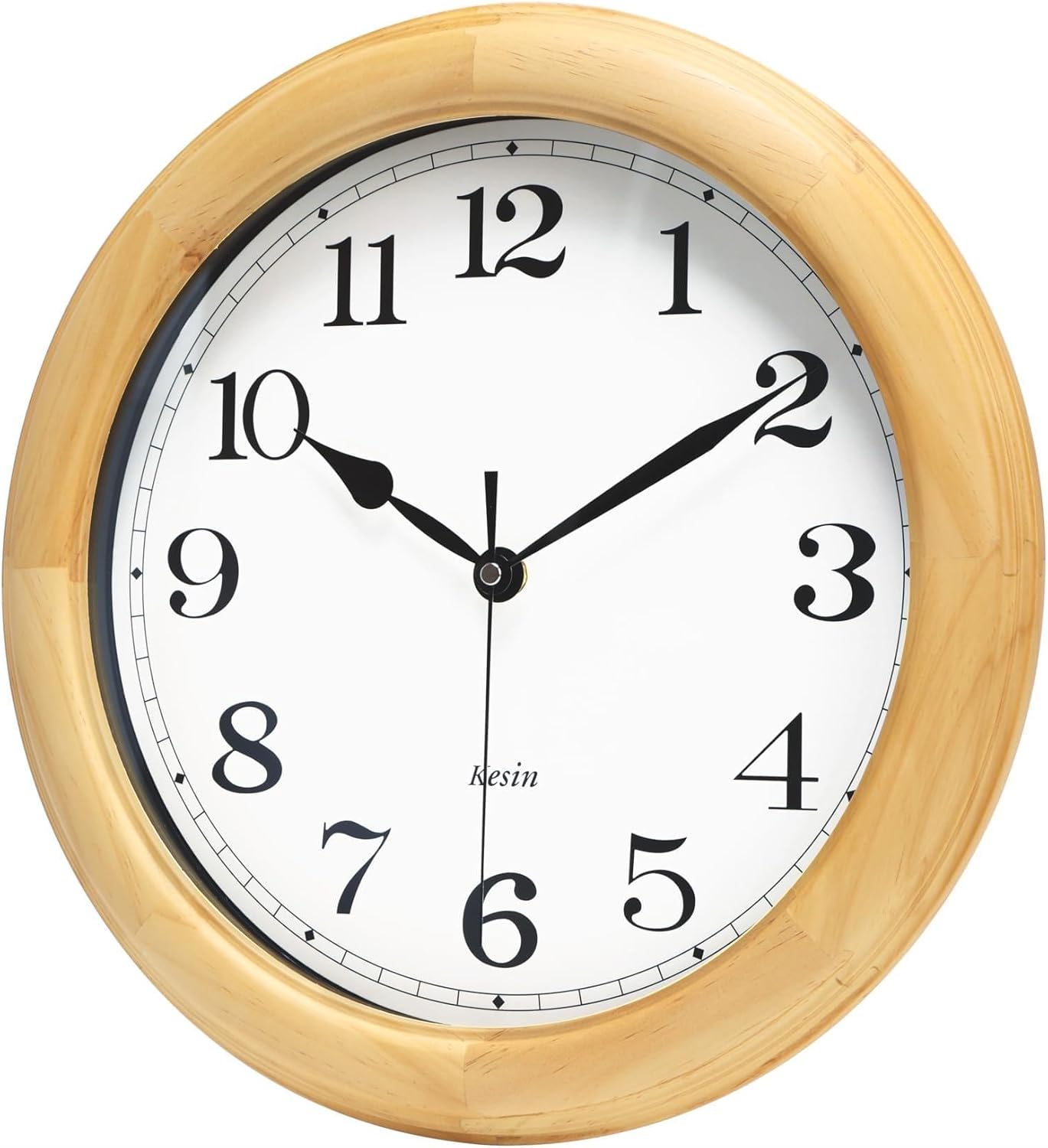 Battery Operated Modern Beige Wall Clock — 14" — 14 inch