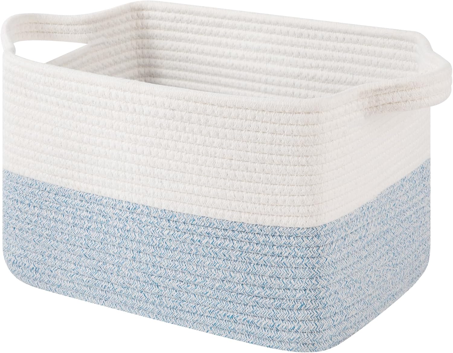 Boho Black Storage Bin — 13" — Blue