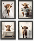 Framed Farmhouse Black Wall Art — 8" — Brown