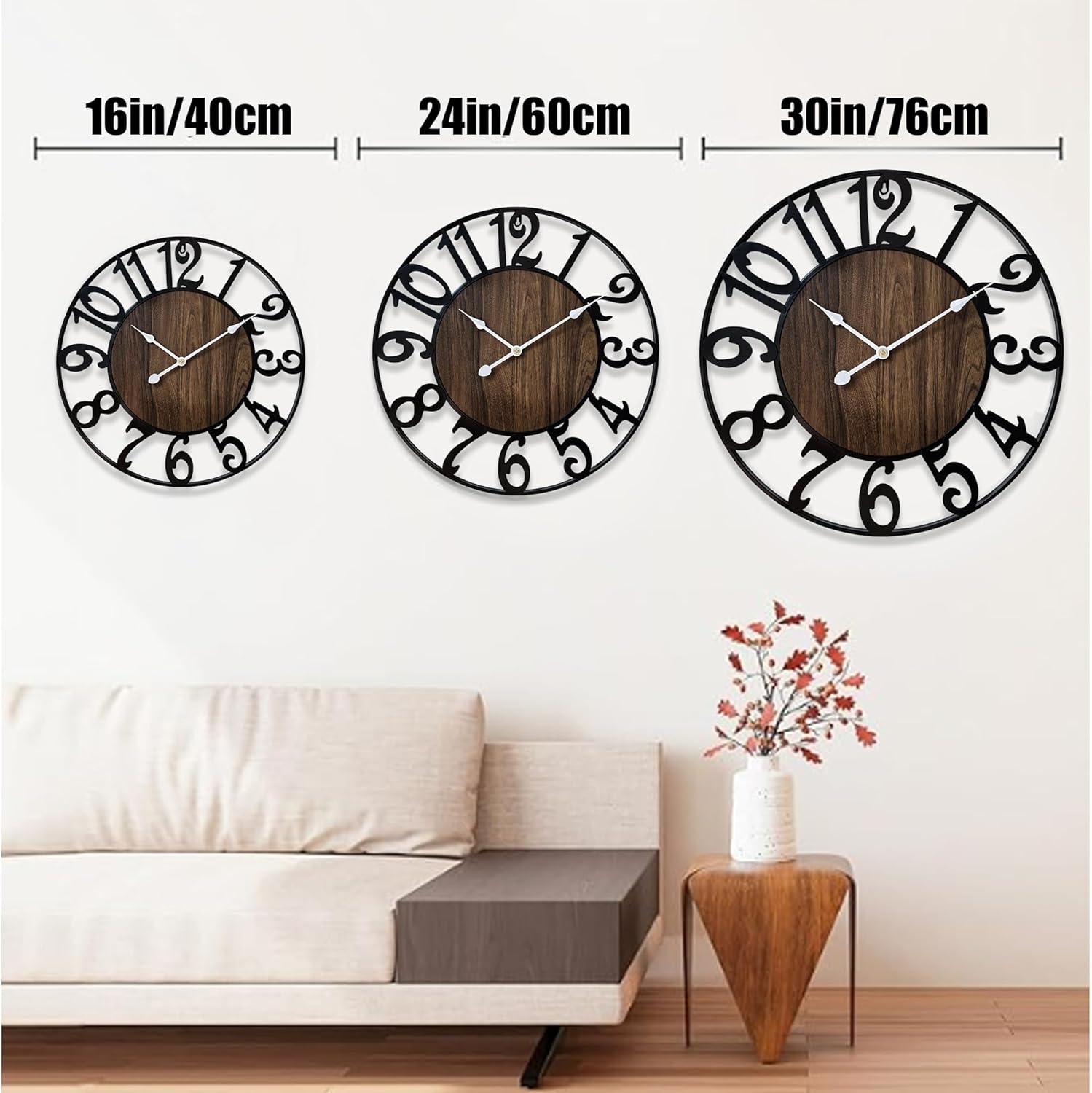 Battery Operated Farmhouse Metal Wall Decor — 24" - View 4