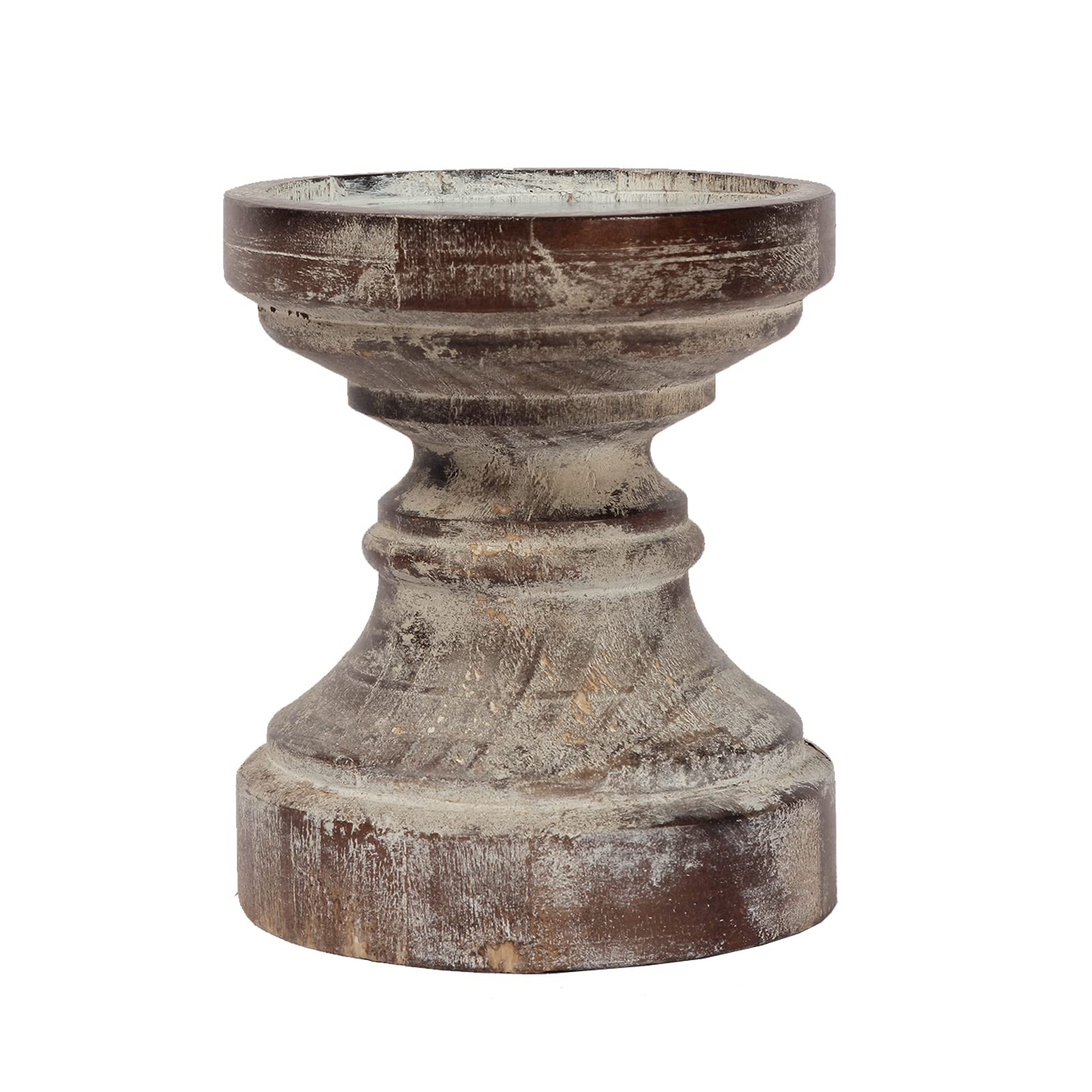 Antique Farmhouse Brown Pillar Candle — 5.5"