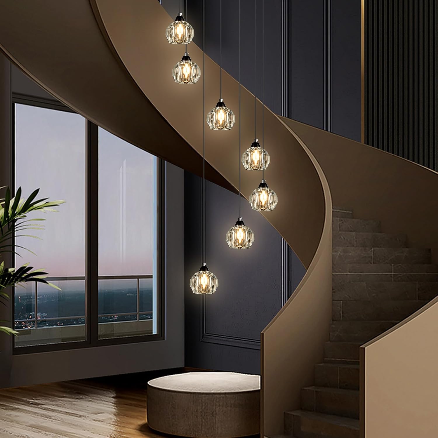 Luxe Black Chandelier — 14-Light — Black