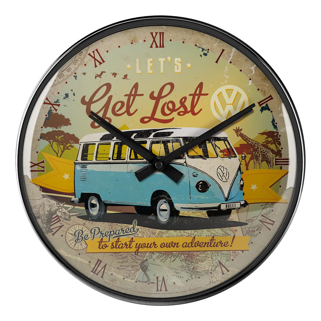 Vintage Mid-Century Wall Clock — 12.2"