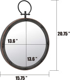 Round Farmhouse Metal Mirror — 21.1" - View 5