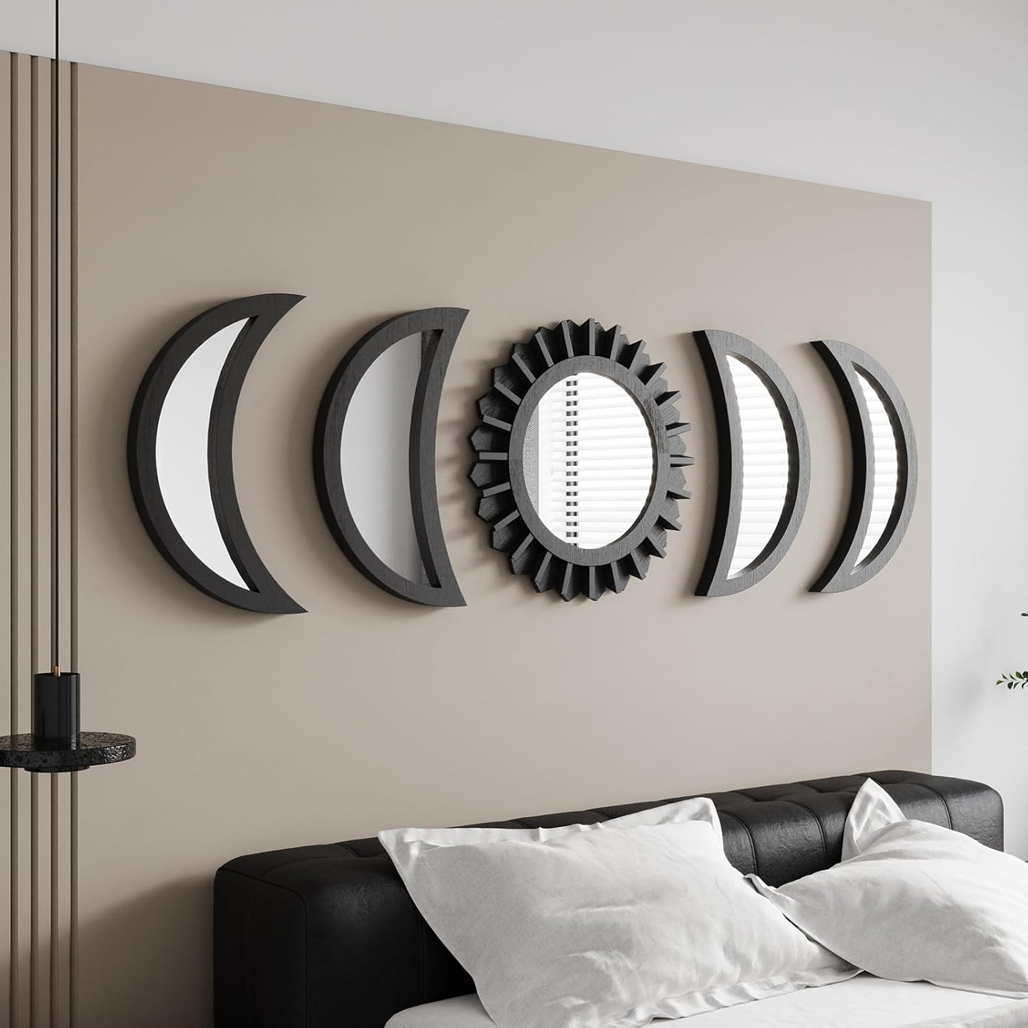 Boho Black Wall Mirror — Black