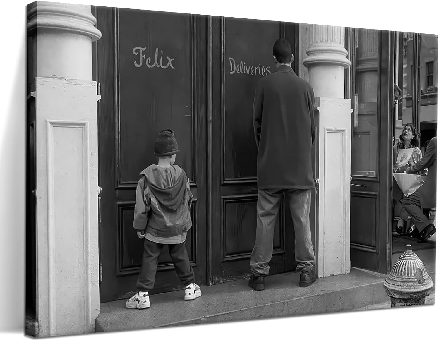 Framed Black Canvas Wall Art — 16" — Black and White Decor Canvas