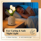 USB Luxe Blue Bedside Lamp - View 2