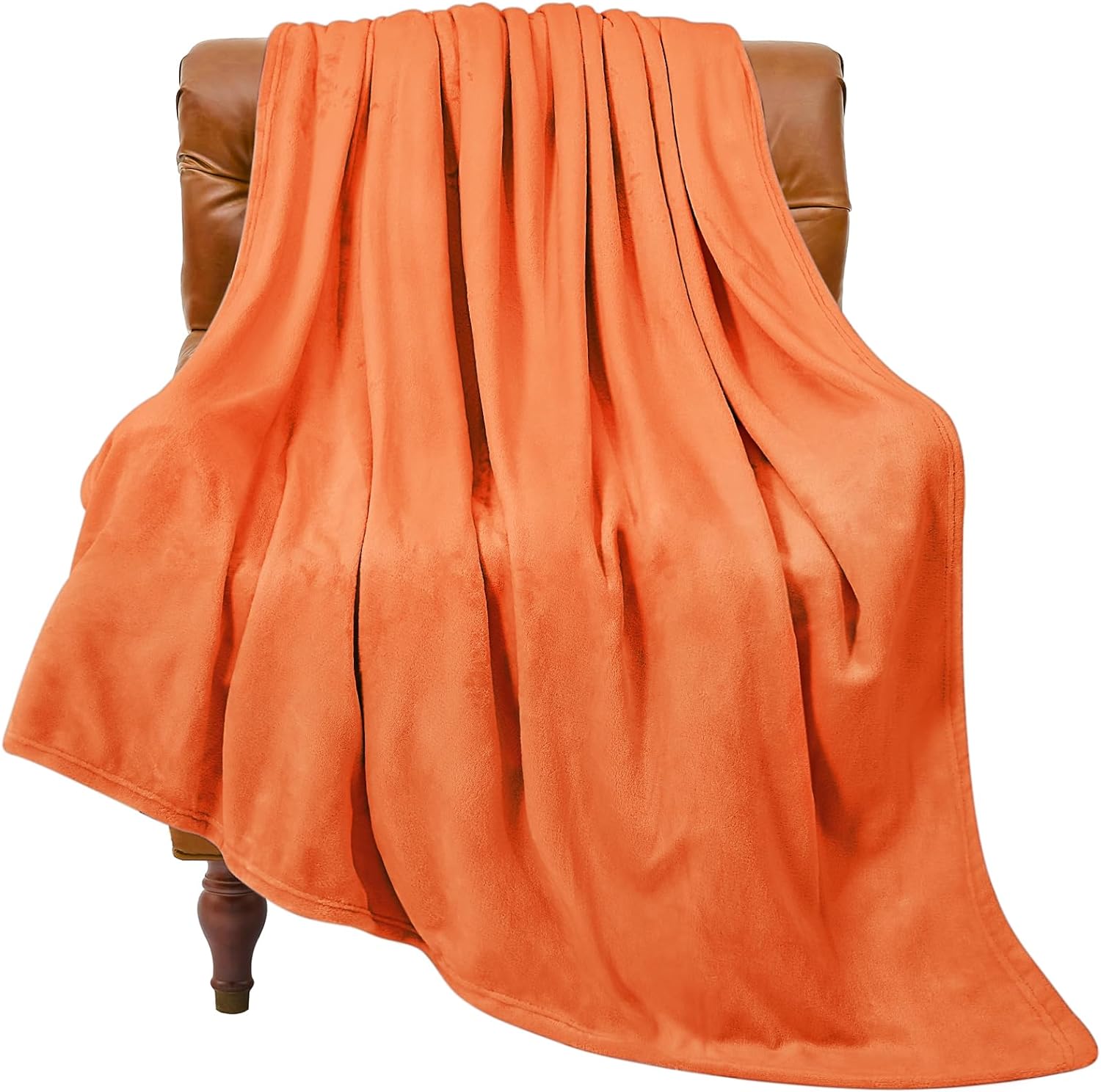 Luxe Beige Throw Pillow — 50" — Orange