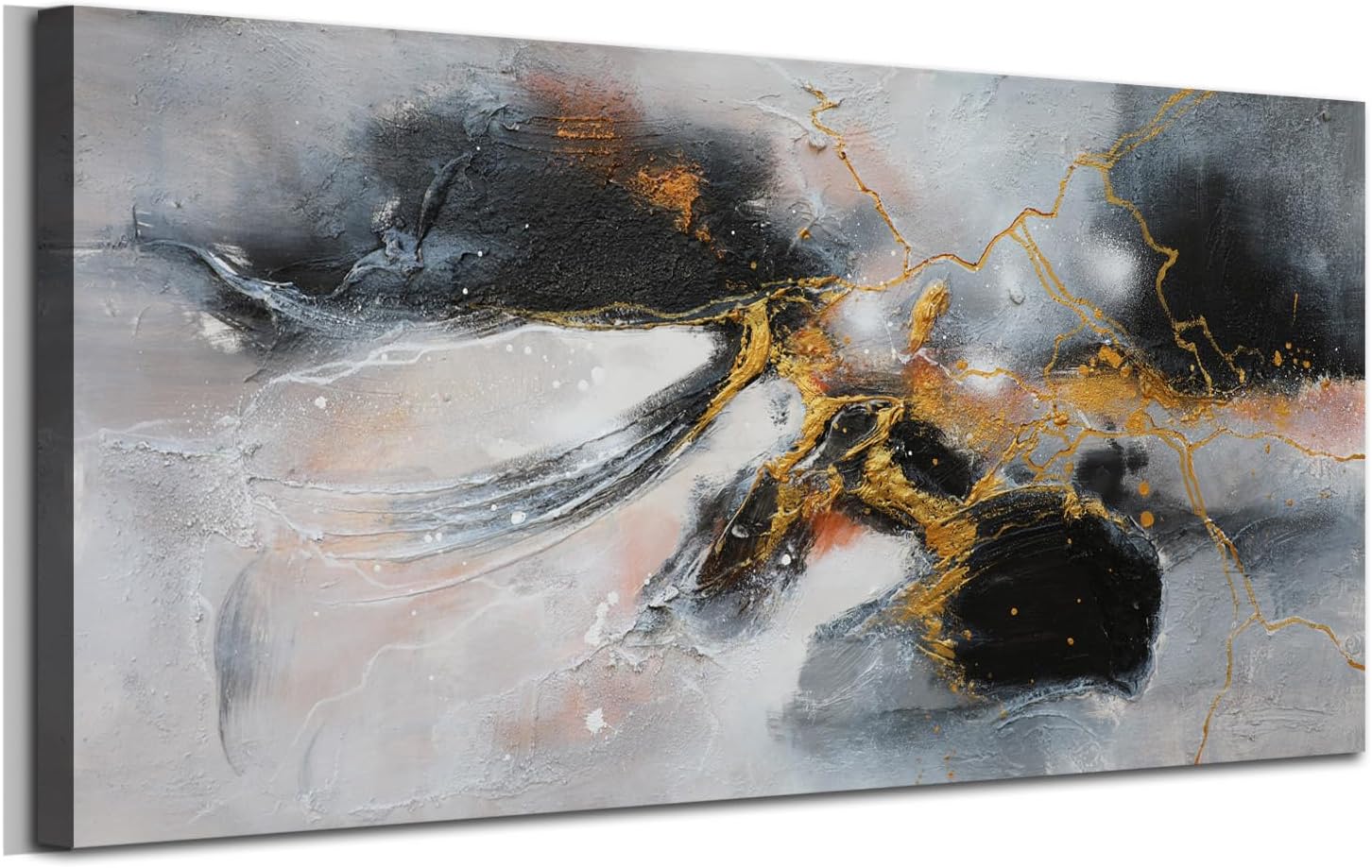 Framed Beige Canvas Wall Art — 40" — 48"L x 24"W