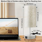 Dimmable Black Bedside Lamp — 15.75" - View 2