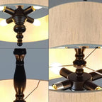 Adjustable Beige Chandelier — 4-Light - View 3