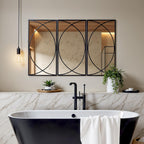 Rectangular Luxe Black Wall Mirror - View 4