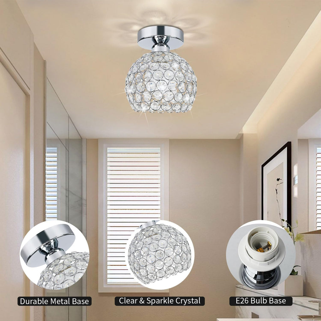 Luxe Black Chandelier — 7.7" - View 8
