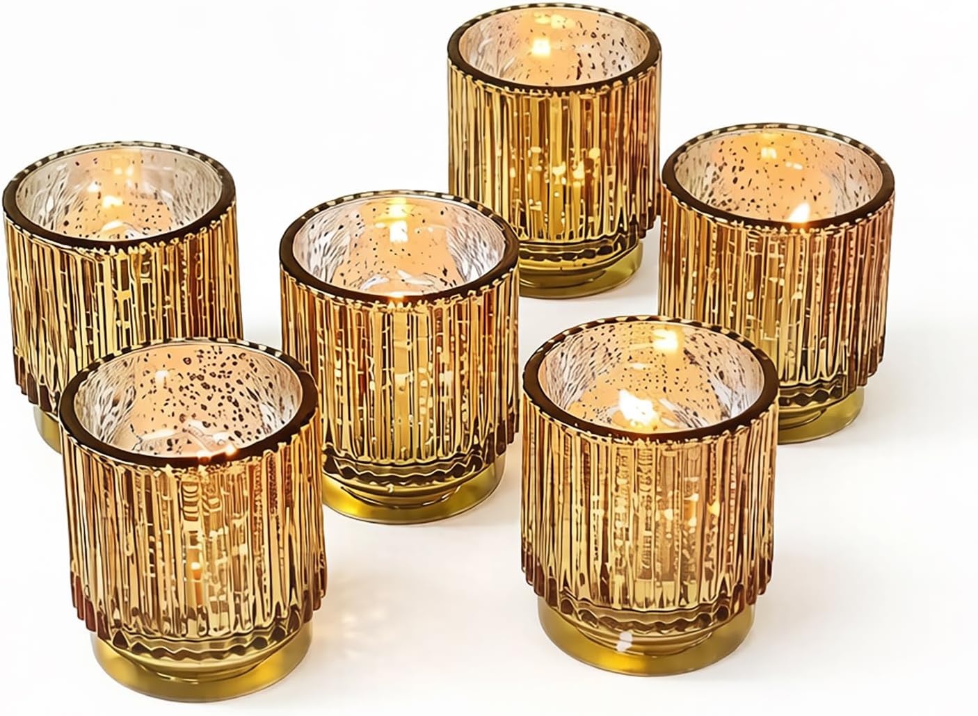 Vintage Boho Gold Candle — Set of 6 — One Size