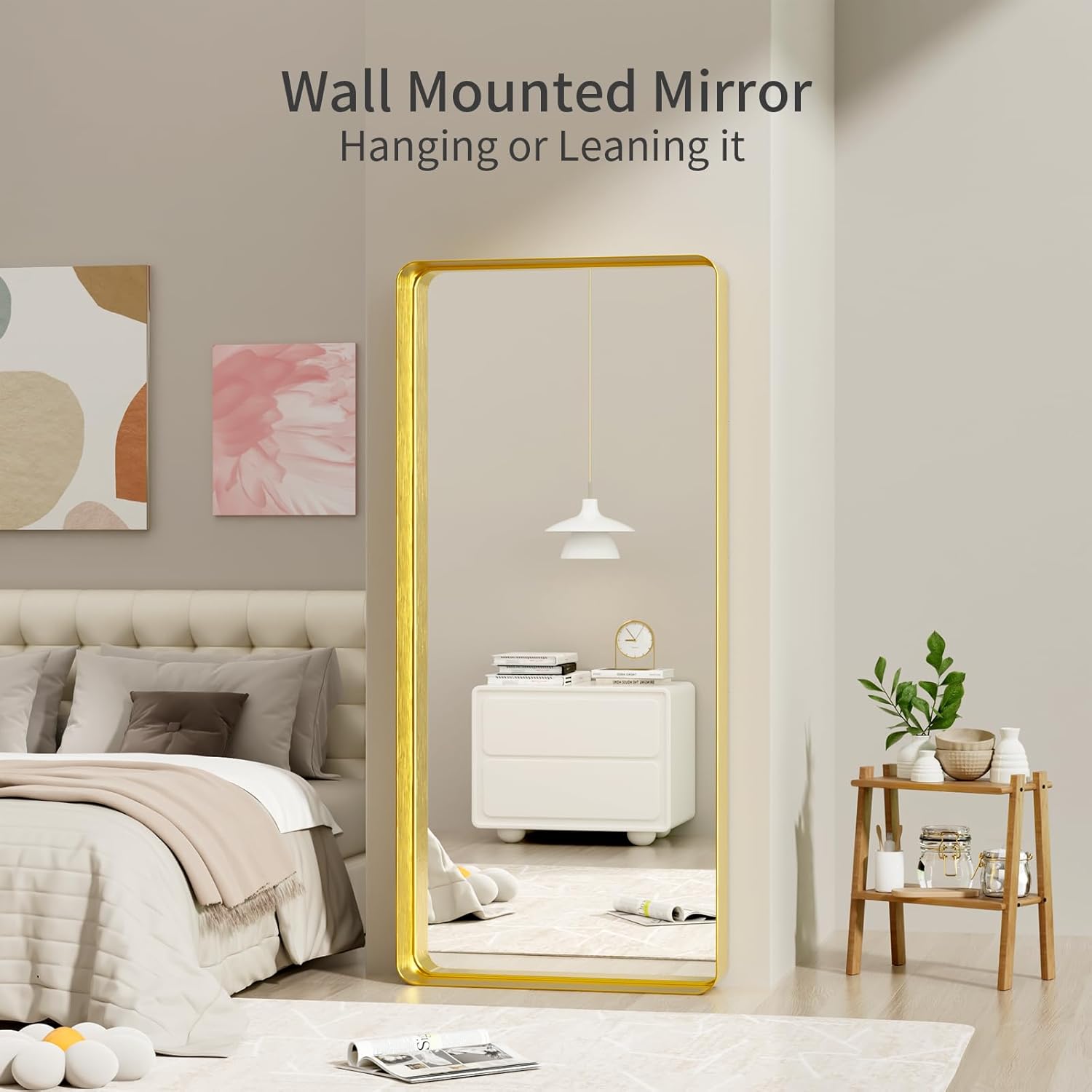 Framed Farmhouse Gold Wall Mirror — 30" - View 4