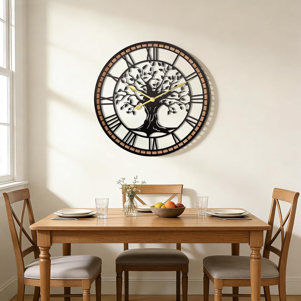 Battery Operated Black Wall Clock — 20" - View 7