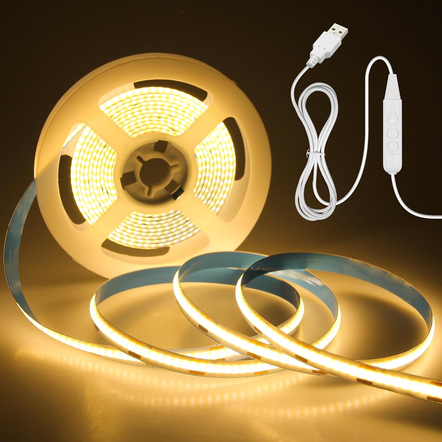 Dimmable Metal LED Strip Light — 10ft/Warm White