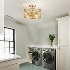 Vintage Farmhouse Black Chandelier — 3-Light - View 9