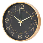 Battery Operated Luxe Black Wall Clock — 10"