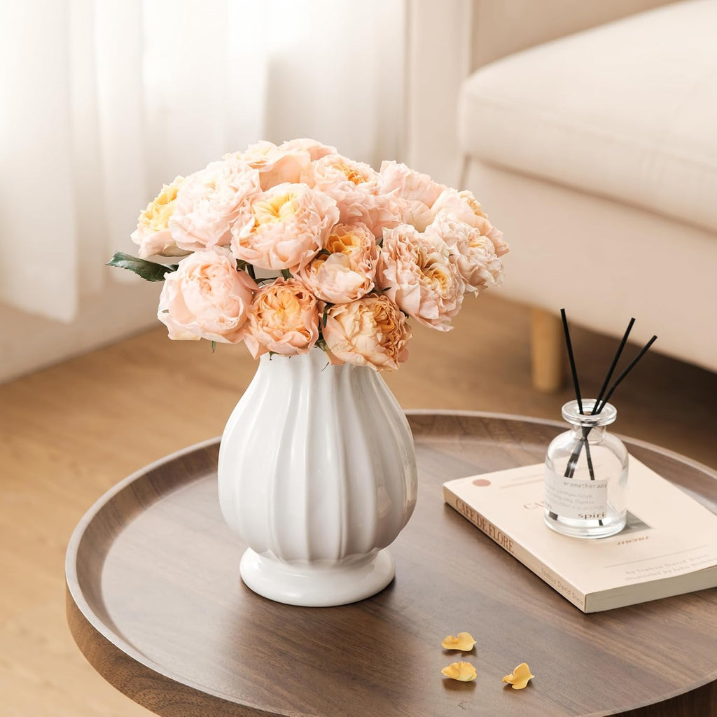 Farmhouse Ceramic Flower Vase — 8" - View 7
