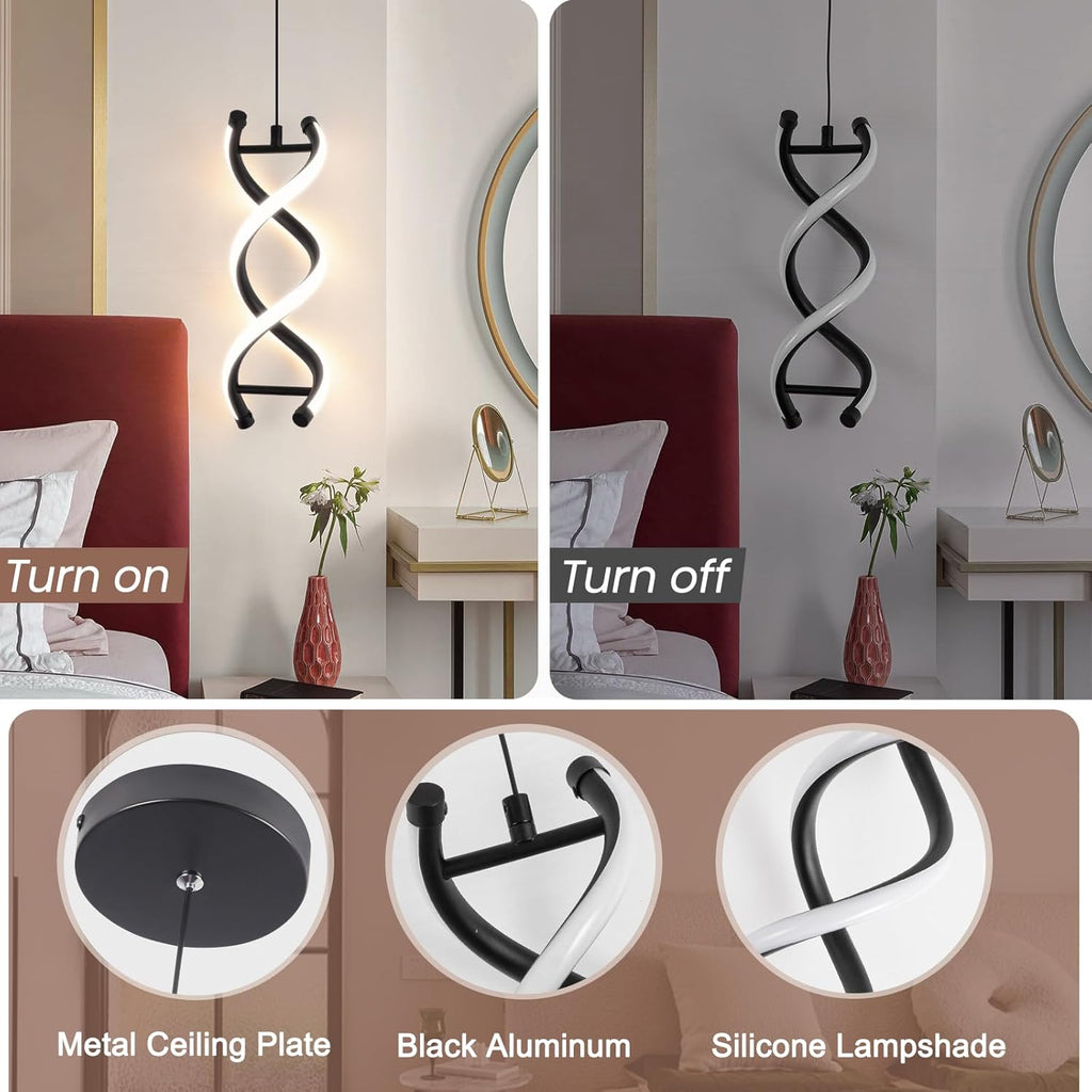 Dimmable Modern Black Pendant Light - View 7