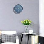 Round Modern Grey Wall Clock — 12" - View 4