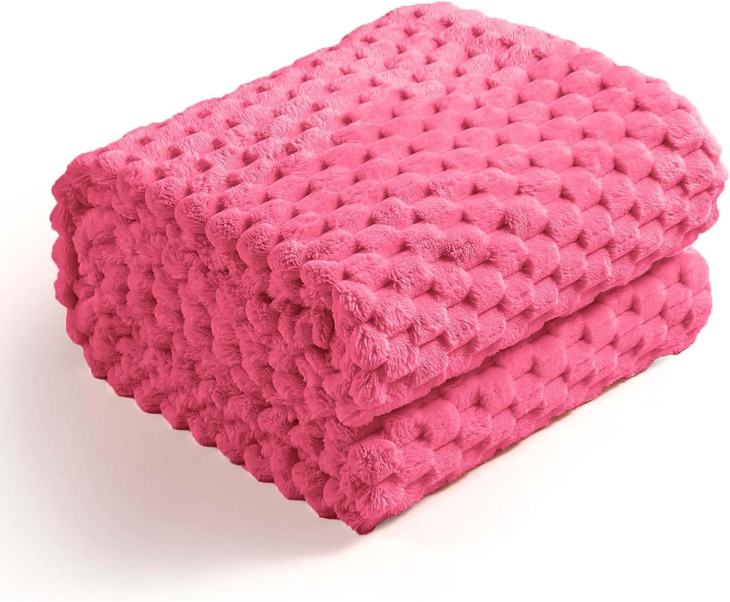 Black Throw Pillow — 50" — Hot Pink