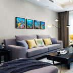 Modern Black Framed Wall Art — 12" - View 2